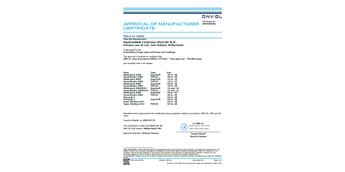 DNV-GL certificaat behaald